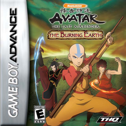 Avatar: The Legend of Aang - The Burning Earth box art for GameBoy Advance